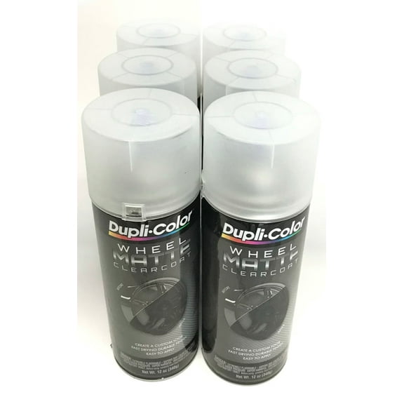 Duplicolor HWP106 - 6 Pack Wheel Coating Spray Paint Matte Clear - 12 oz