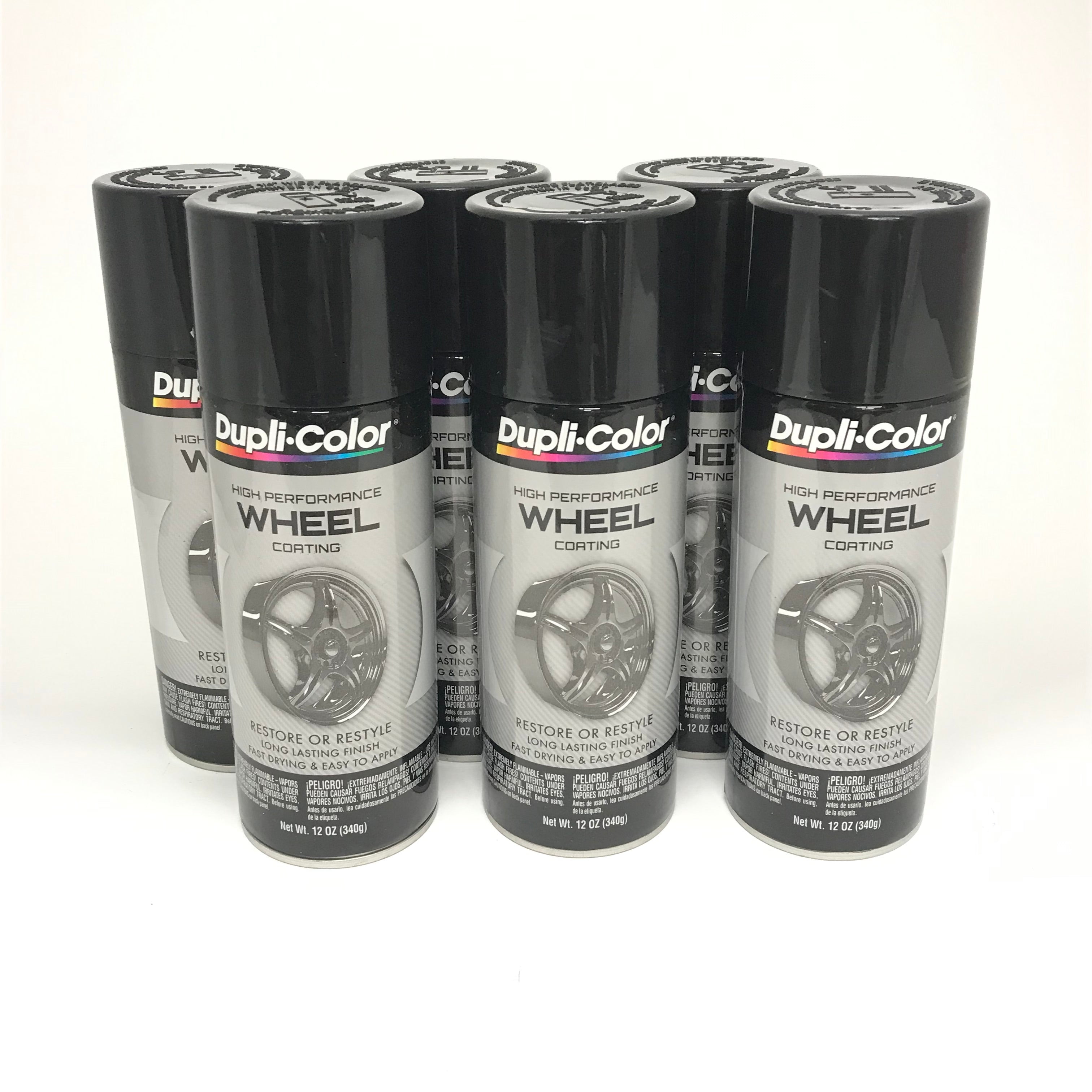 Duplicolor HWP104 - 4 Pack Wheel Coating Spray Paint Satin Black - 12 –  Heintz Sales