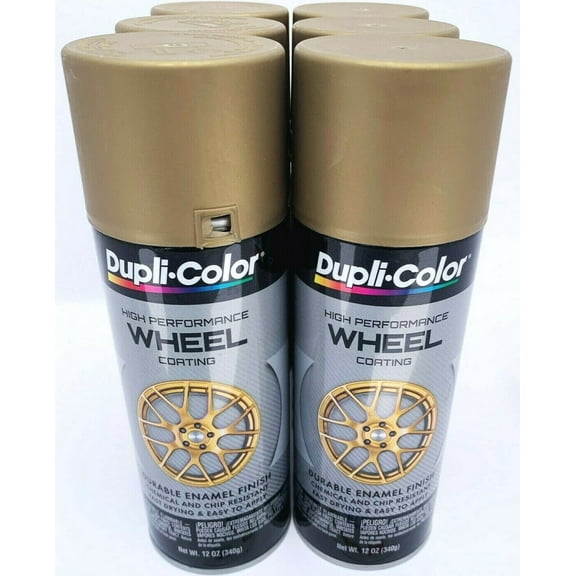 Duplicolor HWP111 - 6 Pack Wheel Coating Spray Paint Gold - 12 oz