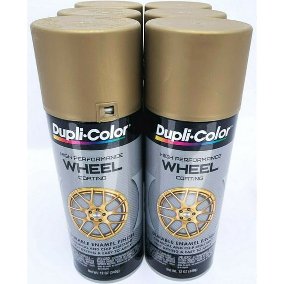 Duplicolor HWP111 - 6 Pack Wheel Coating Spray Paint Gold - 12 oz