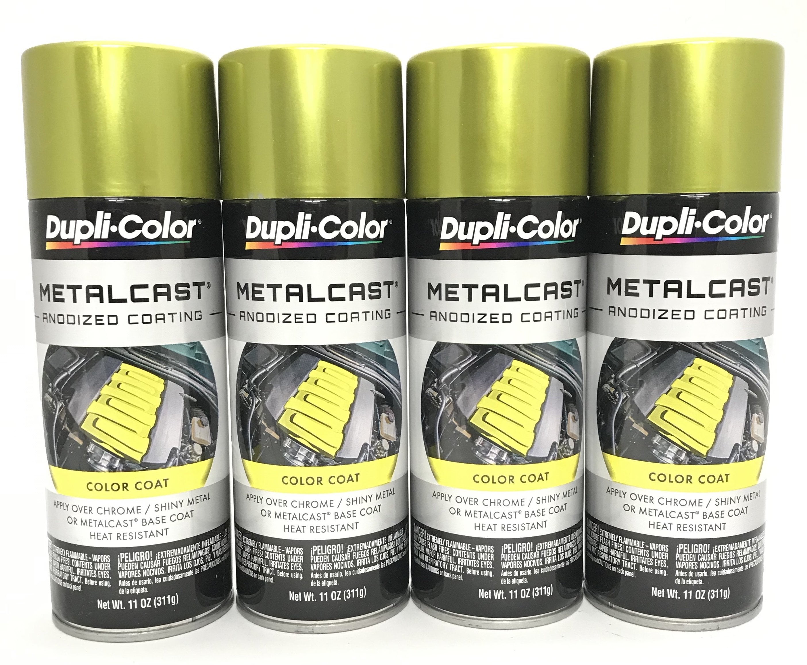 Dupli Color MetalCast Yellow Anodized Spray Paint, 4 Pack, 11oz