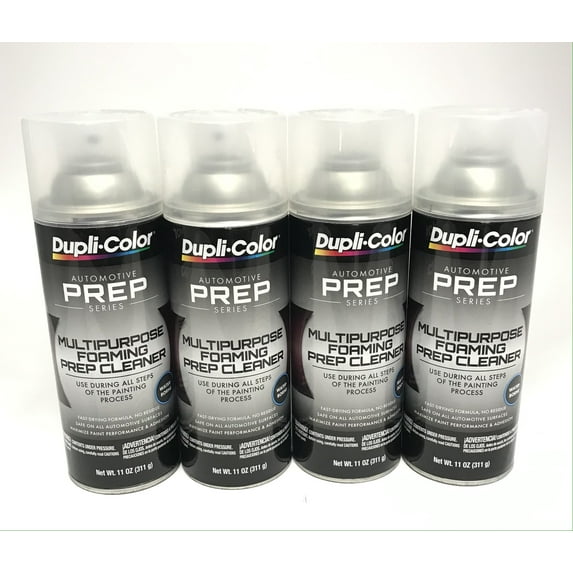 Duplicolor PS200-4 PACK Multi-Purpose Foaming Prep Cleaner - Waterborne Formula - 11 oz Aerosol