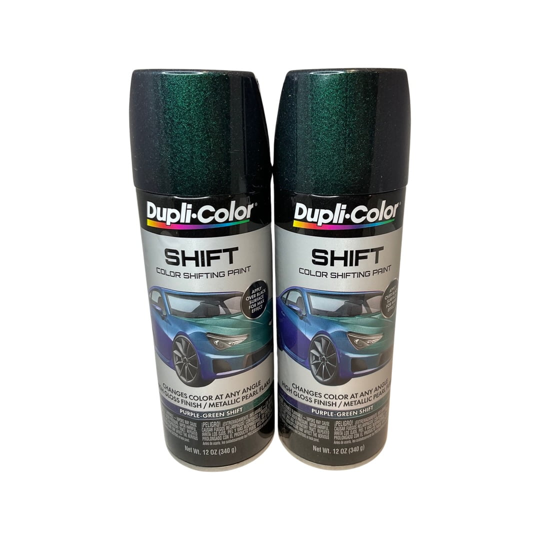 2 x Multi-Tone Green/Purple Professional Spray Paint Can Van Car Bike -  400ml