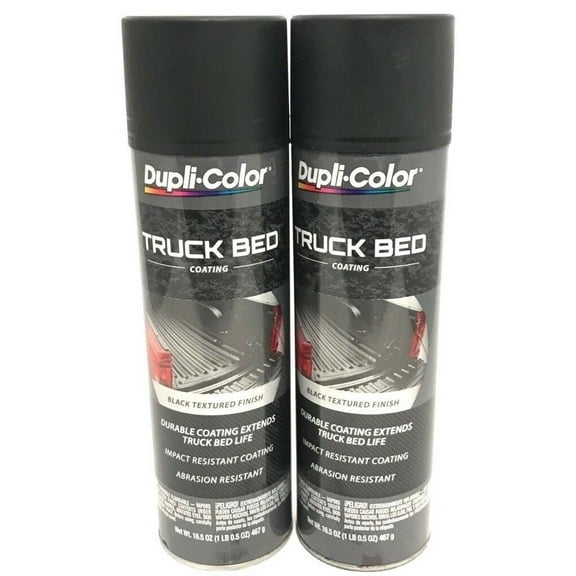 Duplicolor TR250 - 2 Pack Black Truck Bed Coating Spray Paint - 16.5 oz