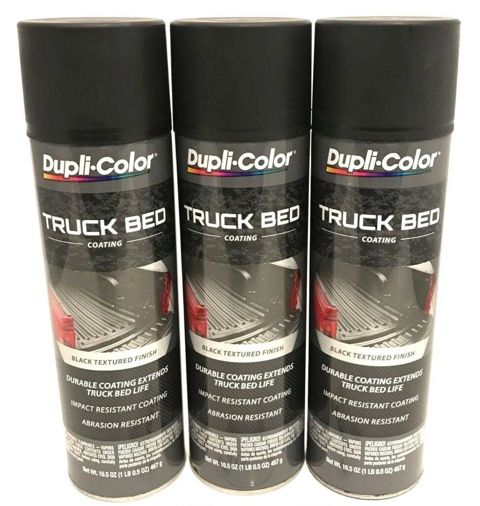 Duplicolor TR250 3 Pack Black Truck Bed Coating Spray Paint 16.5 oz