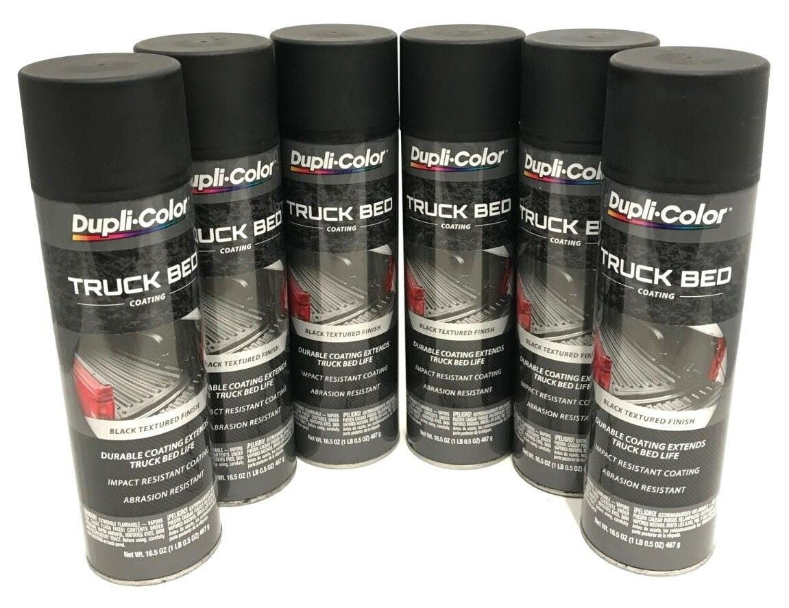 Duplicolor TR250 6 Pack Black Truck Bed Coating Spray Paint 16.5 oz