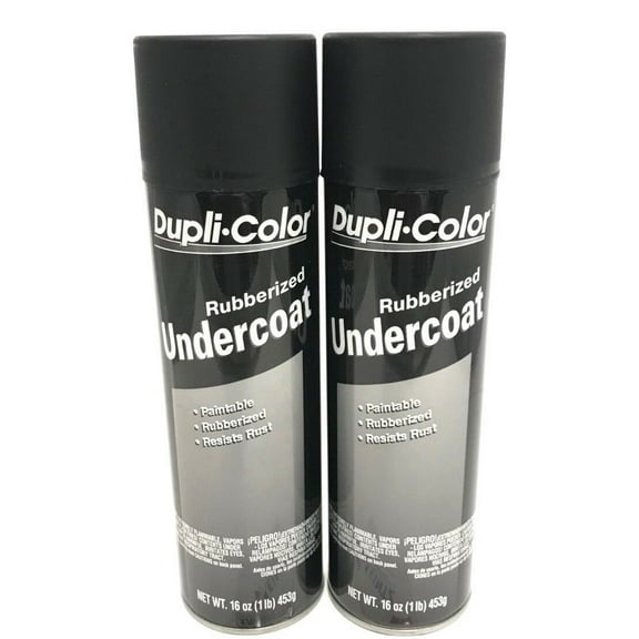 Duplicolor UC101-2 Pack Paintable Rubberized Undercoat Black - 17 oz Aerosol Can