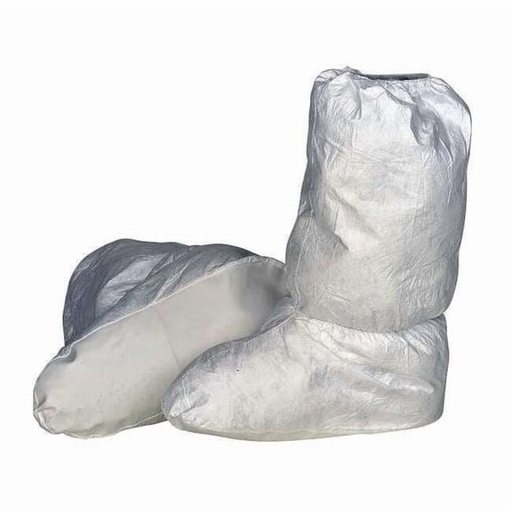 Disposable Boot Covers, Tyvek(R) IsoClean(R), White, Slip Resistant Sole: Yes ,XL