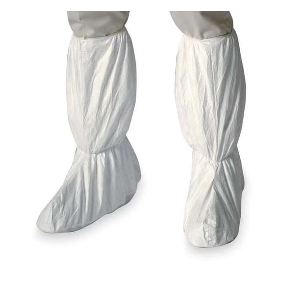 Disposable Boot Covers, XL, Tyvek(R) IsoClean(R), Elastic, Serged Seam