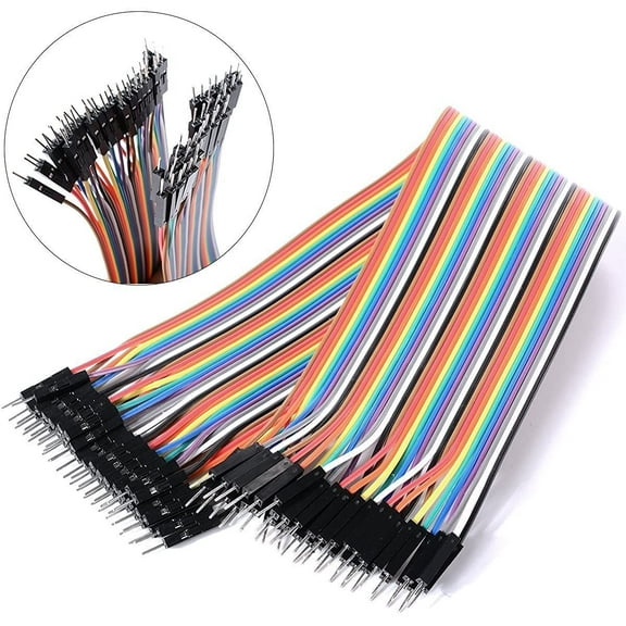 Dupont Cable Jumper 40 Wire 20cm M-M Male-Male For Arduino Raspberry Breadboard Cable (Pack of 3)
