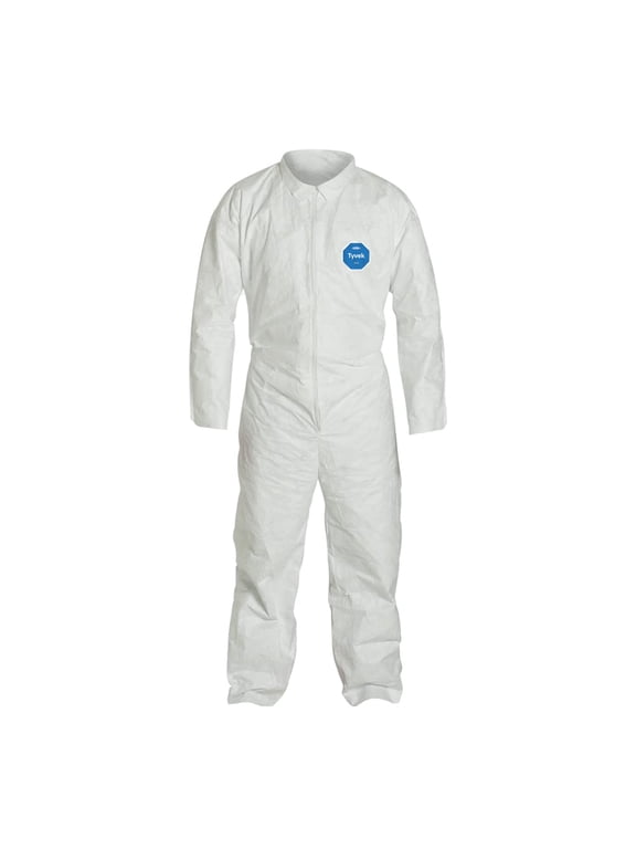 tyvek 400 ty120s disposable protective coverall, white, 4x-large