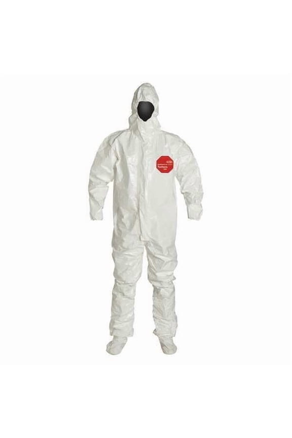Collared Coverall,Sock Boot,White,L,PK6 SL128TWHLG000600