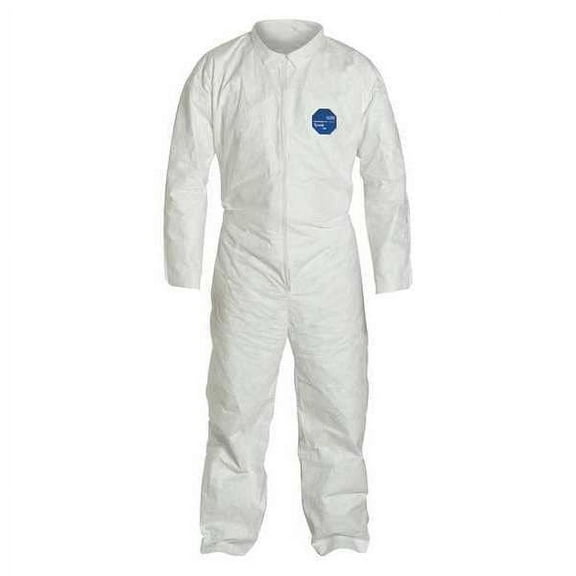 Dupont Collared Coveralls,M,Wht,Tyvek 400,PK6 TY120SWHMD0006G1