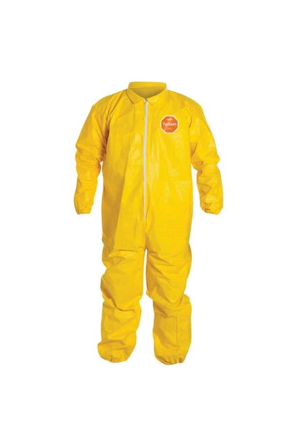 Coveralls,XL,Ylw,Tychem 2000,PK12 QC125SYLXL001200