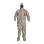 Dupont Coveralls,3XL,Gray,Tychem 6000,PK6 TF169TGY3X000600