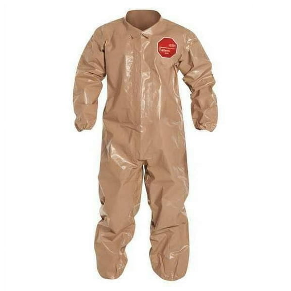 Dupont Coveralls,4XL,Tan,Tychem 5000,PK6 C3125TTN4X000600