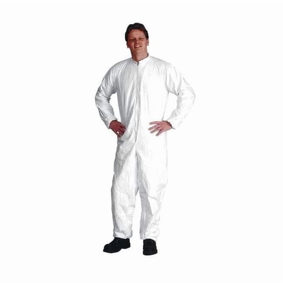 Dupont Coveralls,4XL,Wht,Tyvek IsoClean,PK25 IC181SWH4X002500