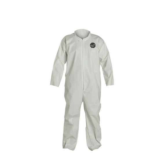Dupont 60 Coverall. Collar. Open Wrists and Ankles. White. 5X NG120SWH5X002500