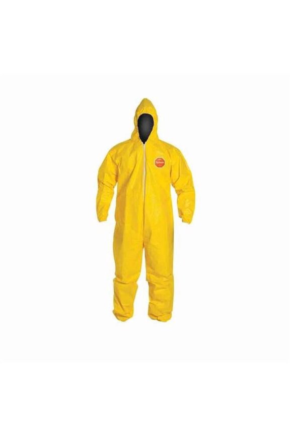 Coveralls,6XL,Yellow,Tychem(R) 2000,PK12 QC127SYL6X001200