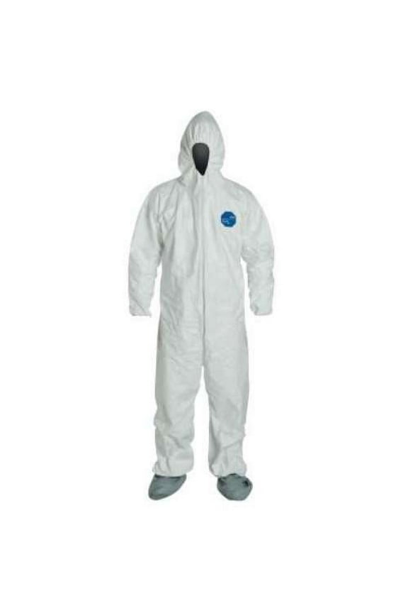 Coverall. Collar. Elastic Wrists. White. LG TY121SWHLG0025NS