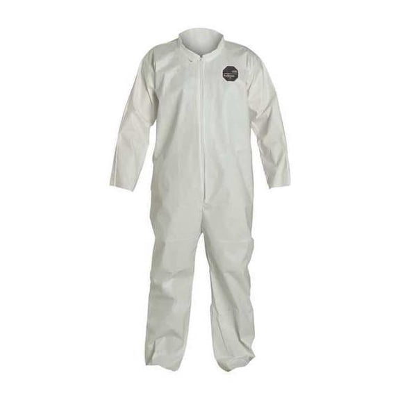 Collared Disposable Coveralls, M, White, ProShield(R) 60, zipper