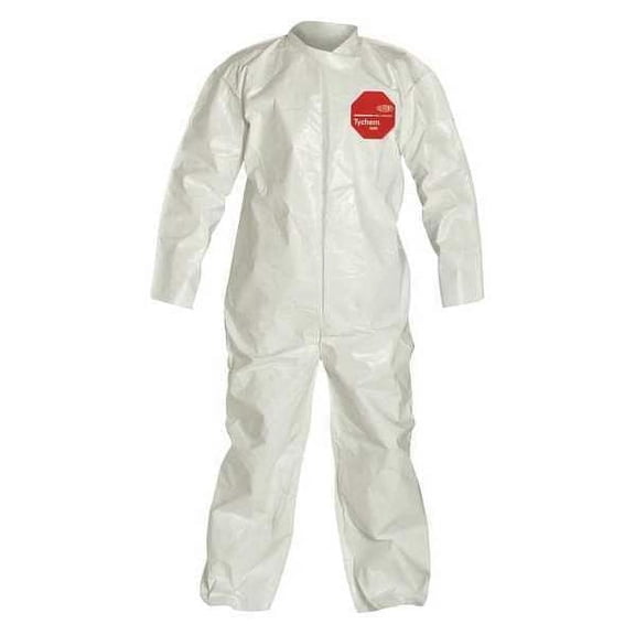 Dupont Coveralls,XL,White,Tychem(R) 4000,PK12 SL120BWHXL001200