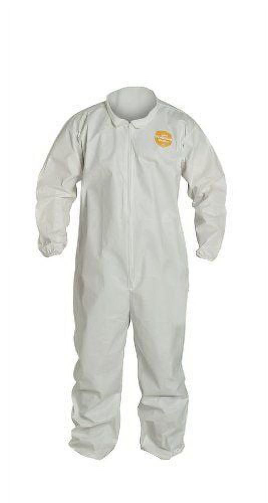 Collared Disposable Coveralls, Xl, White, ProShield(R) 60, zipper