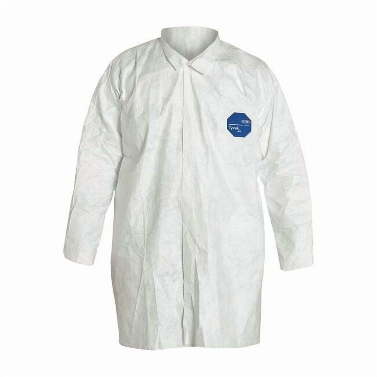 Lab Frock Disposable Lab Frock, Tyvek(R) 400, Serged, 50 in, White, 30 PK ...