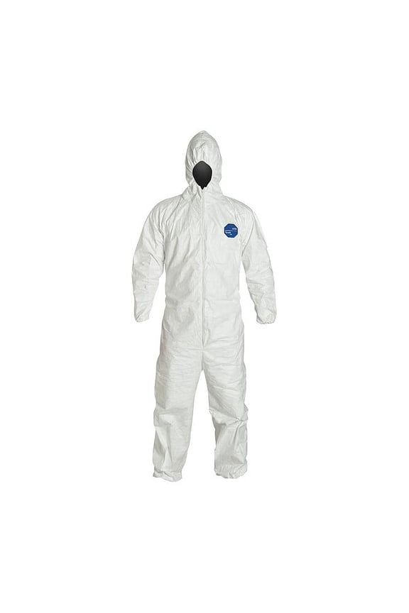 Hooded Coveralls,M,Wht,Tyvek(R) 400,PK6 TY127SWHMD0006G1