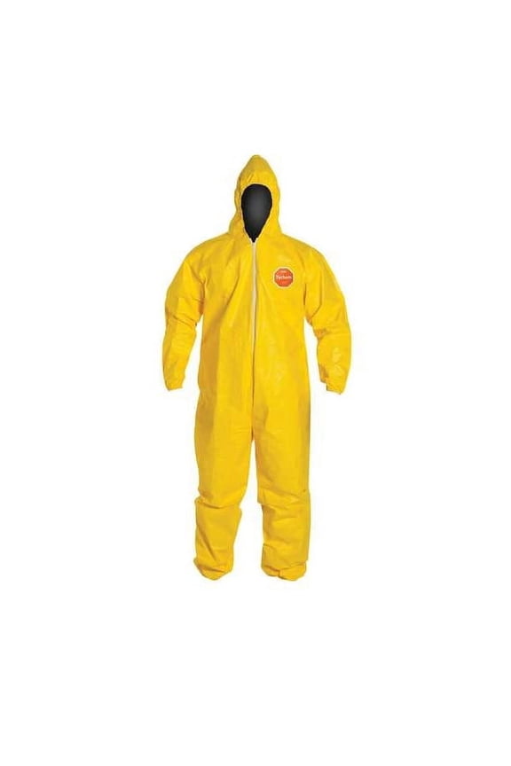 Coveralls,2XL,Ylw,Tychem 2000,PK12 QC127SYL2X001200
