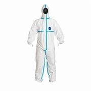 Dupont Hooded Coveralls,2XL,Wht,Tyvek 600,PK25 TY198TWH2X0025PI