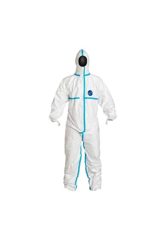 Hooded Coveralls,3XL,Wht,Tyvek 600,PK25 TY198TWH3X0025PI
