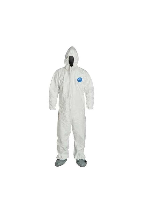 Hooded Coveralls,L,Wht,Tyvek(R) 400,PK25 TY122SWHLG002500