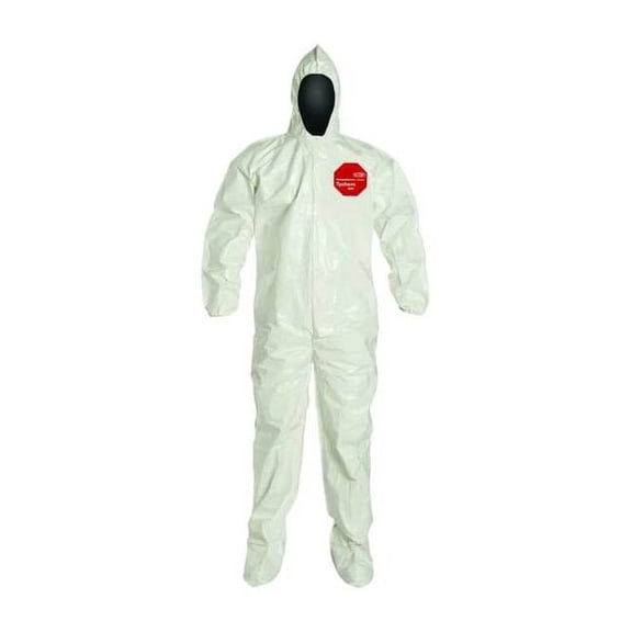 Dupont Hooded Coveralls,M,Wht,Tychem 4000,PK12 SL122BWHMD001200