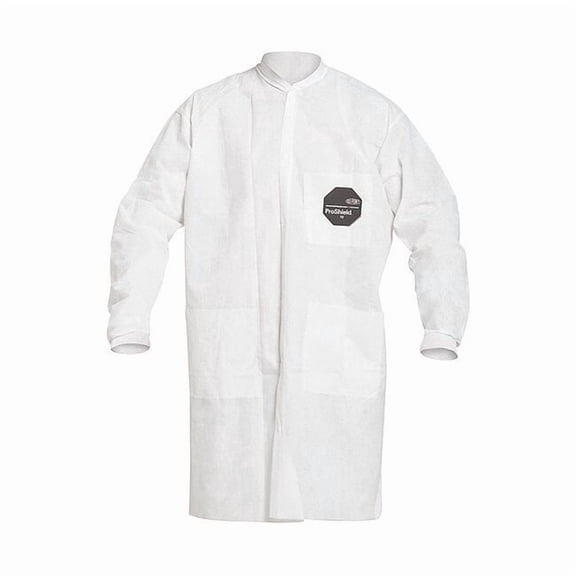 ProShield 10 Disposable Lab Coat, ProShield(R), Snaps Closure, White, 3XL, 30 PK