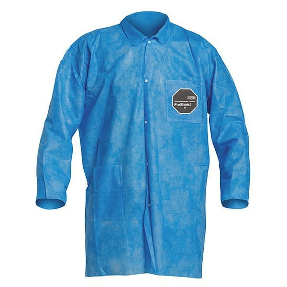ProShield 10 Disposable Lab Coat, ProShield(R), Snaps Closure, Blue, XL, 30 PK
