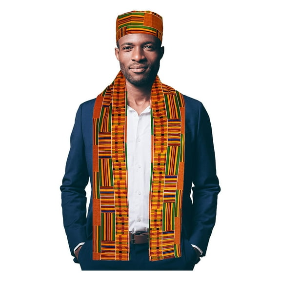 Dupsie's Kente African Hat and Sash/Scarf