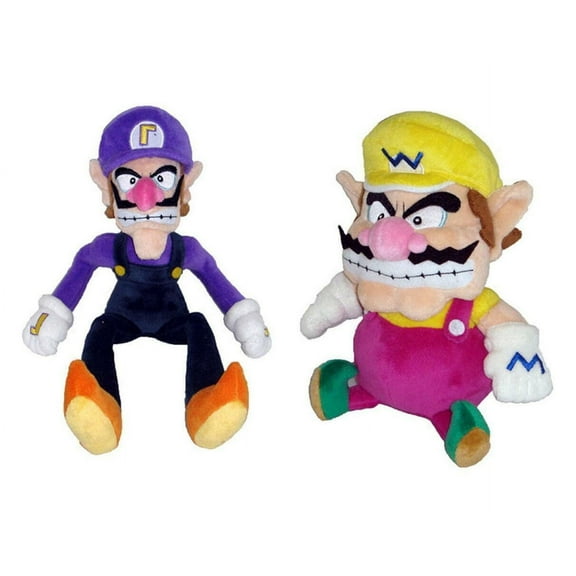 Dupurit Anime Wario Plush Waluigi Stuffed Doll Wario & Waluigi Figure New 9-10 Incheses (Wario and Waluigi)