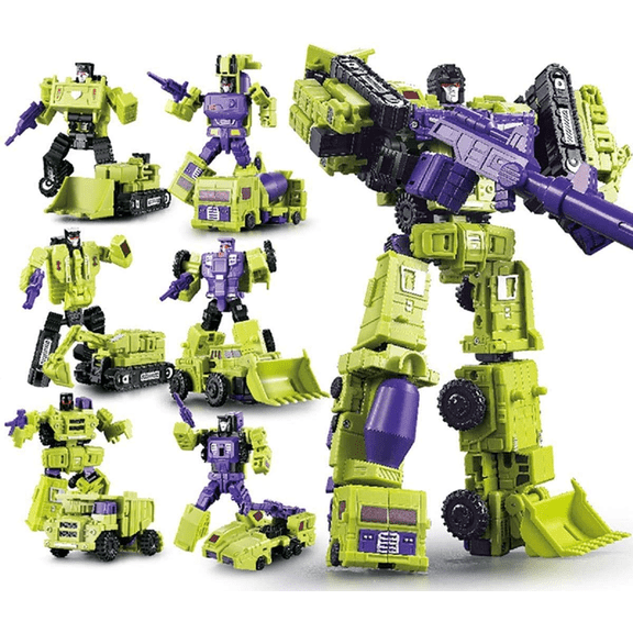 Dupurit Deformation GT Engineering Devastator Combiner 6 in 1 Alloy Metal Toys Action Figure Car Truck Model 11ln