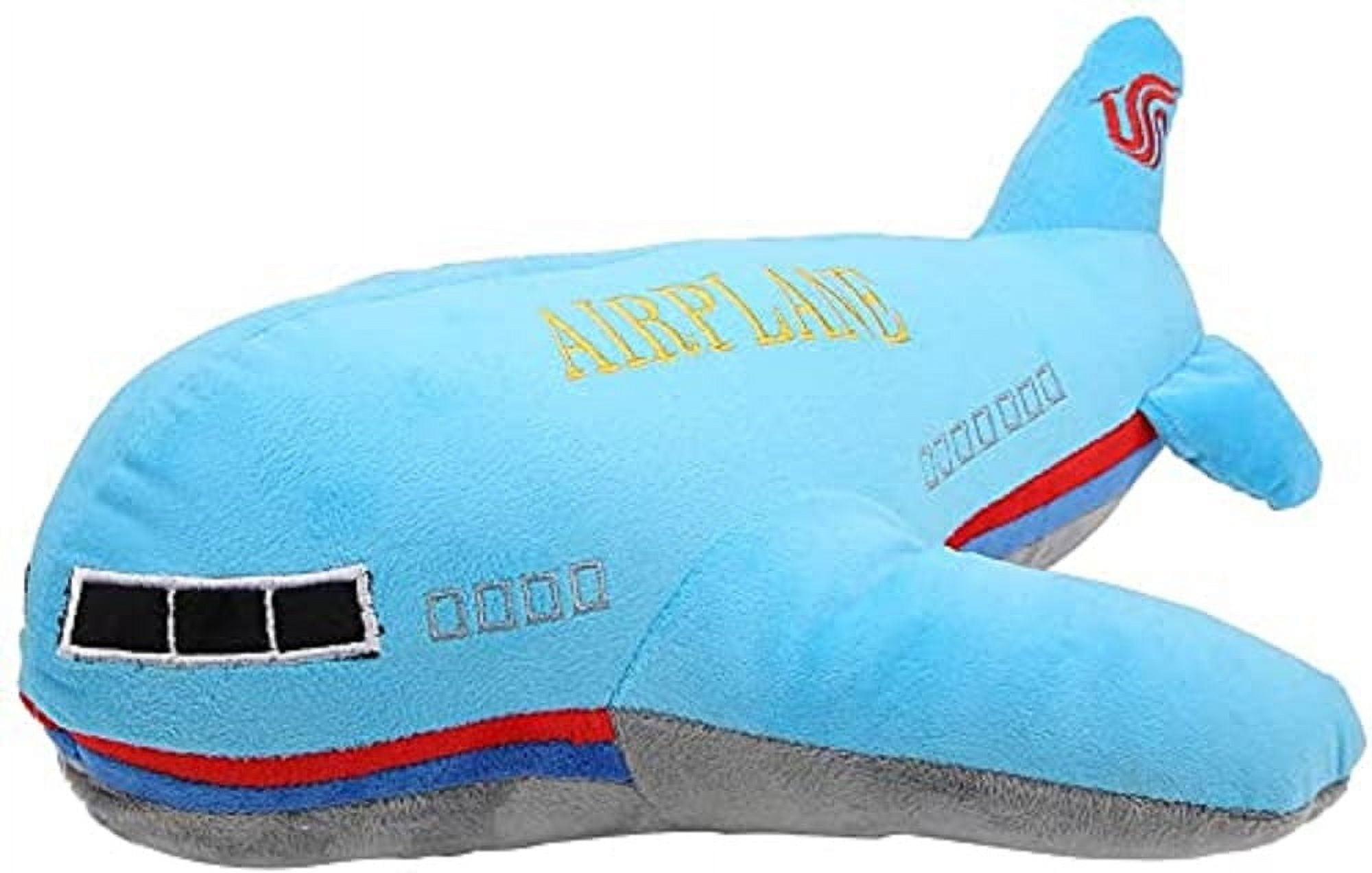 Dupurit Funny 15 Inches Airplane Model Plush Airplane Shaped Stuffed Pillow Anime Figure New (Blue)