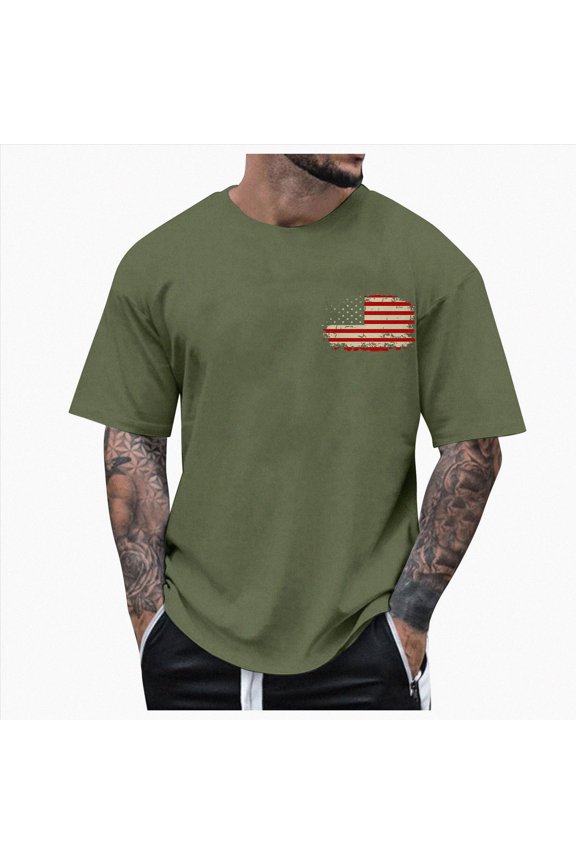 1776 Shirts for Men Flag 4th of July Patriotic Christian T-Shirt Grey,XL