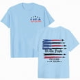 thumbnail image 1 of Duqingm Stars And Stripes Shirt Women's America 250 Printed Casual T-Shirt United States 250Th Anniversary Patriotic Tee Sky Blue,S, 1 of 7