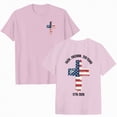 thumbnail image 1 of Duqingm 251 Anniversary Usa Shirt Women Independence Day POROPL T Shirts for Women,Cotton Womens Graphic Tshirts Crewneck Short Sleeve Shirt Pink,2XL, 1 of 7