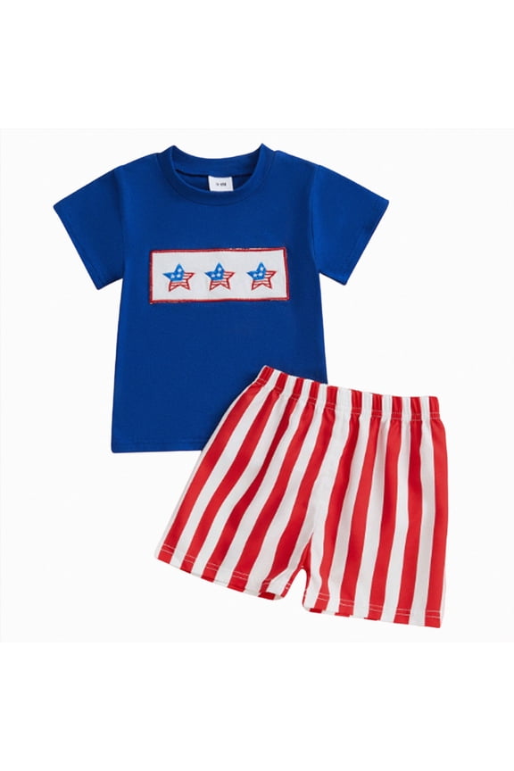 4th Of July Outfits for Baby Boys Patriot Independent Day Summer Clothes Fourth of July Clothes 3 6 12 18 24 Months 2T 3T(Red,18-24 Months)