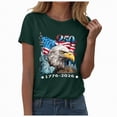 thumbnail image 1 of Duqingm America 250 Merchandise USA Shirts for Women 250 Years American Flag Shirt 4th of July Tshirt Patriotic Tees Casual Graphic Tops Dark Green,3XL, 1 of 7