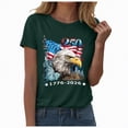 thumbnail image 1 of Duqingm America 250 Merchandise USA Shirts for Women 250 Years American Flag Shirt 4th of July Tshirt Patriotic Tees Casual Graphic Tops Dark Green,3XL, 1 of 7