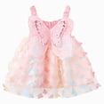 thumbnail image 1 of Duqingm Baby Butterfly Tulle Dress Fairy First Birthday Party Toddler Girl Dress Light Pink,3-4 Years, 1 of 6