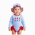 thumbnail image 1 of Duqingm Baby Girl 4th of July Swimsuit Baby Girls One Piece Swimsuit Romper Popsicle Bathing Suit Girl Beach Rash Guard Baby Girl Swim Suit Sky Blue,18-24 Months, 1 of 5