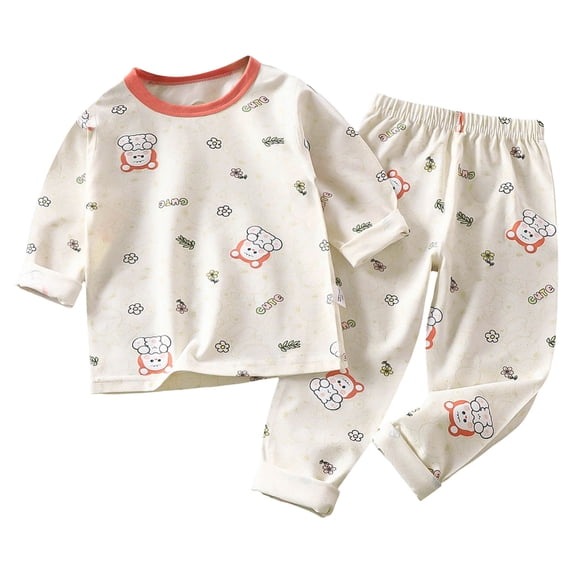 Duqingm Boys Pajamas Sets Girls Boys Pajamas Soft Viscose from Bamboo Long Sleeve Snug Fit Sleepwear Loungewear Long sleeve Pjs for Girls 6 9 12 18 24 Months 2T 3T 4T,5-6 Years