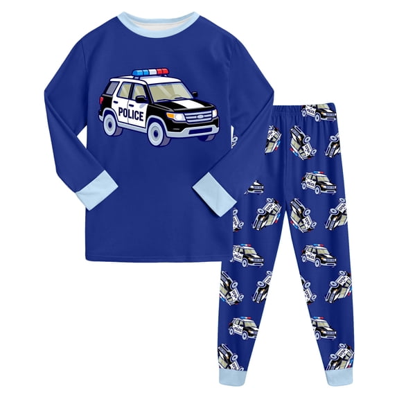Duqingm Cotton Printed Pajamas for 2-8 Years Kids, 2-Piece Pjs Set,5-6 Years